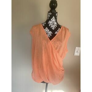 Athleta womens breezy wrap lightweight tank top cactus peach XL